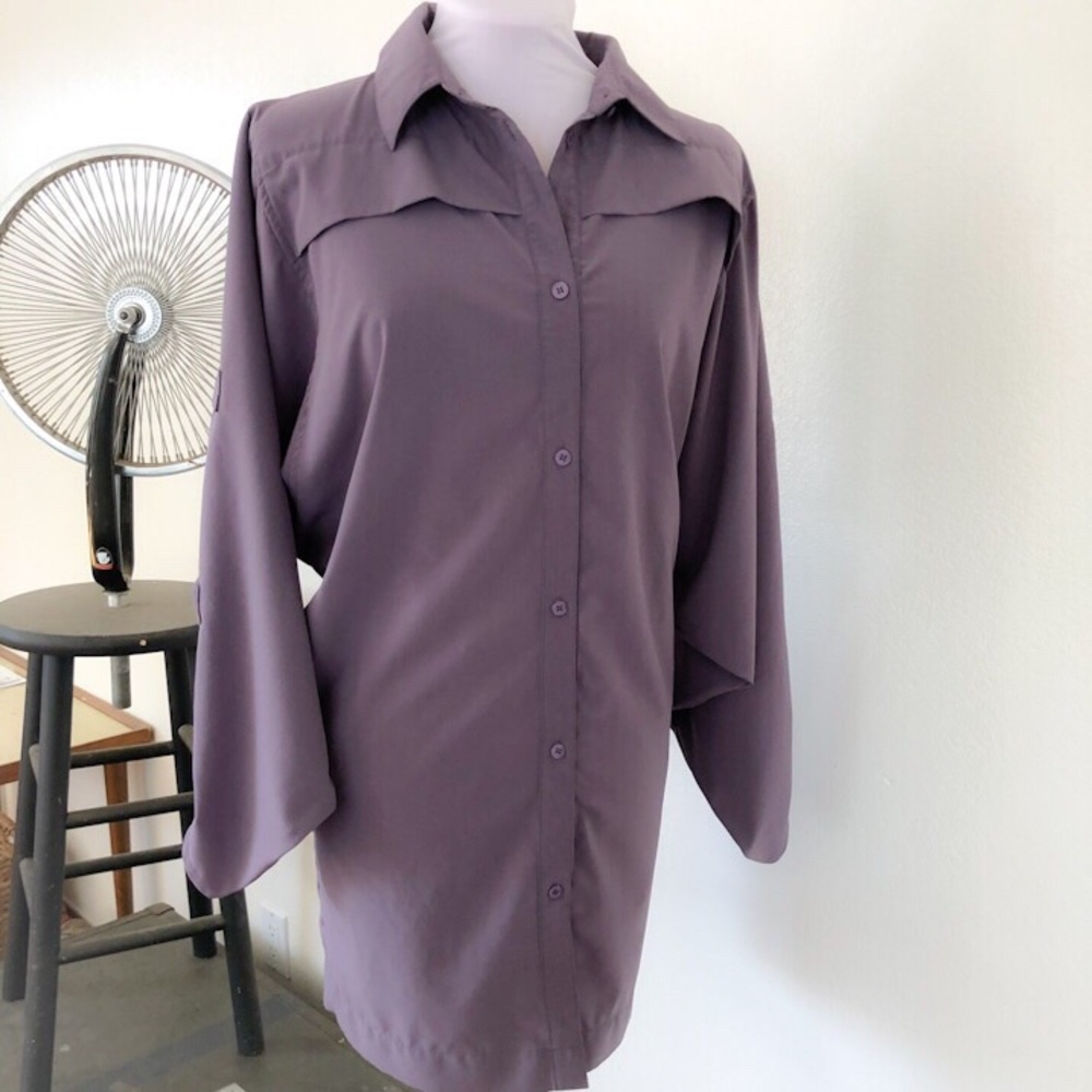 Costa Blanca - Long Purple Shirt / Tunic